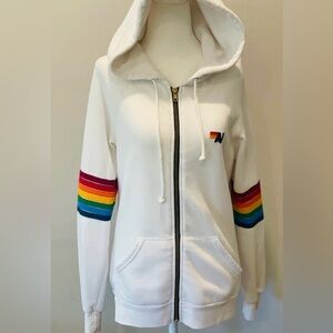 AVIATOR NATION Classic Zip Sweatshirt Stitch Sleeve M